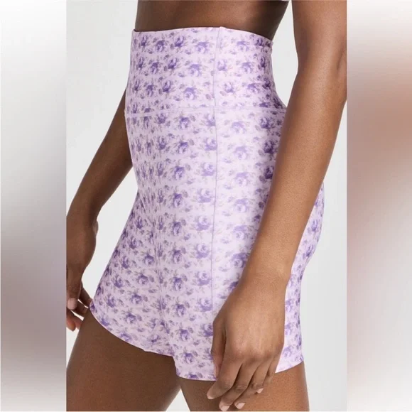 LoveShackFancy // Giada Biker Shorts, Size Large, Purple Meadow Print - Picture 3 of 7